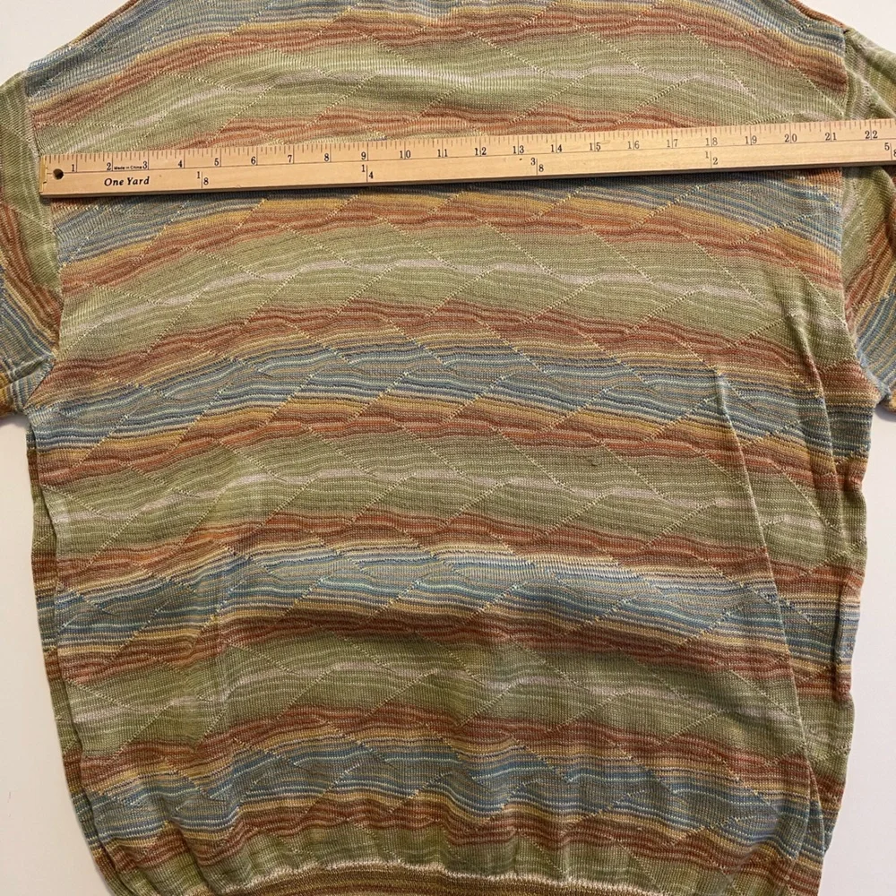 Vintage 3D Pima Mercerized Cotton Landscape Sweater XL‎